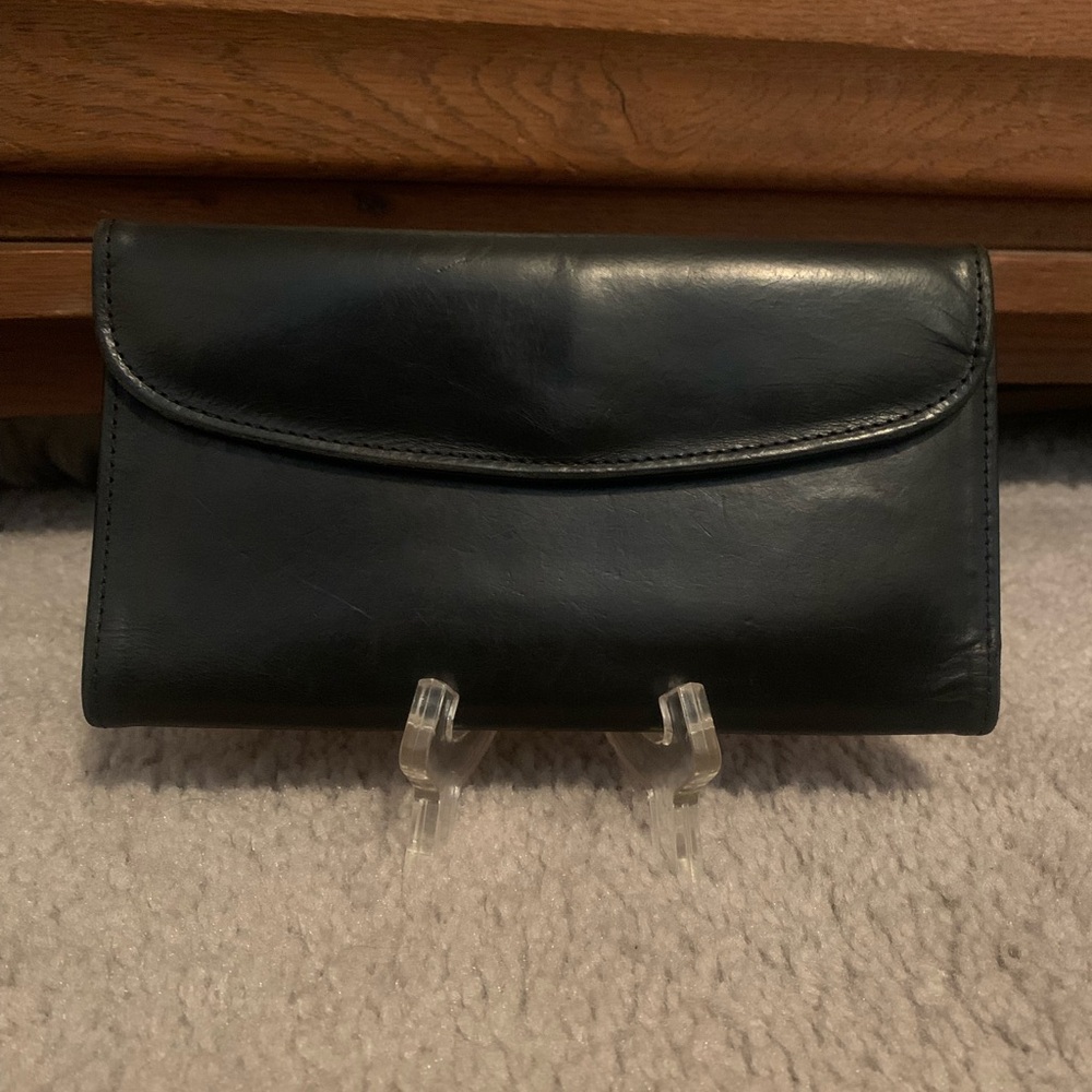 Coach 1990s Black Leather Wallet- Vintage and Rare